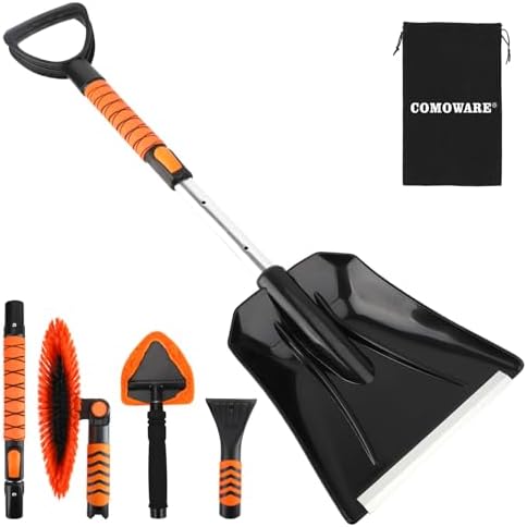 COMOWARE Extendable Snow Brush for Car, Ice Scrapers for Car Windshield Combo - Image 2