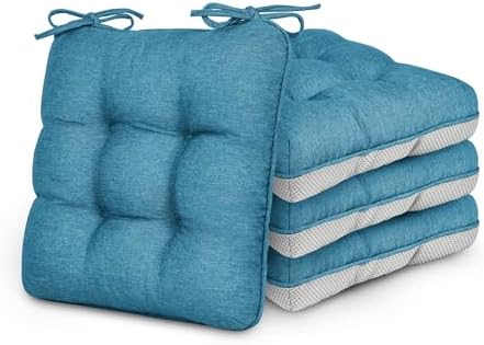 Love's cabin Memory Foam Chair Cushions Set of 4, 19 Inch by Lovescabin