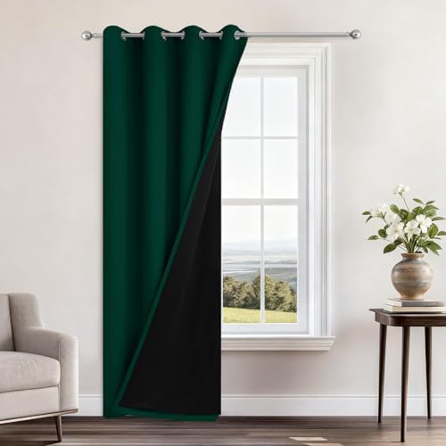 Yakamok Dark Green Blackout Curtains 84" Long by Yakamok