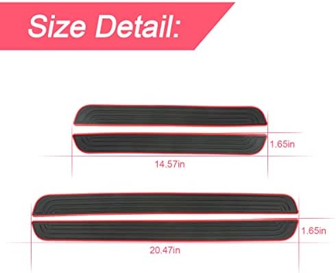 4PCS Car Door Sill Plate Protectors, Auto Door Entry Guards Sill Scuff Cover - Image 2