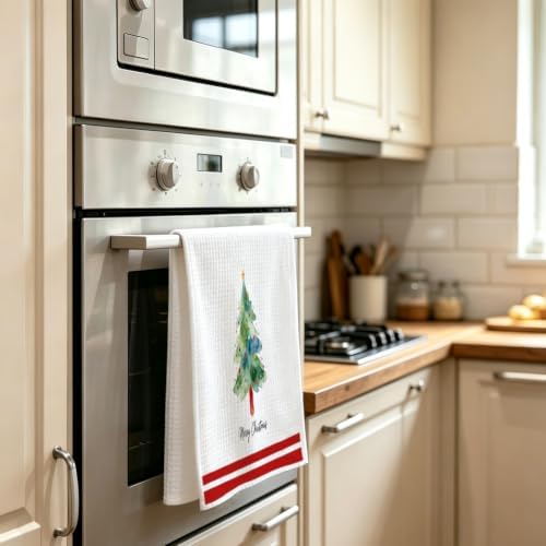 Merry Christmas Kitchen Towel, Christmas Tree Decor Dish Towel - Image 7
