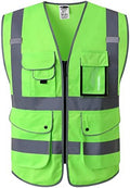 JKSafety Safety Vest for Men Women Reflective Hi Vis JK150 Green 3XL by JKSafety