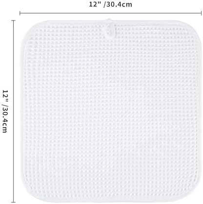 Microfiber Waffle Face Towels, 4 Pieces, Fast Drying, Lint Free 430 GSM - Image 7