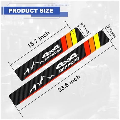 ZIMISI 4PCS Tri-Color Door Sill Protectors, Anti-Scratch Carbon Fiber Entry - Image 2