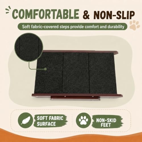 Wooden Dog Stairs & Ramp for Small Medium Dogs & Cats - Image 5