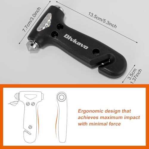 Car Safety Hammer, 3 in 1 Emergency Escape Tool - Image 3