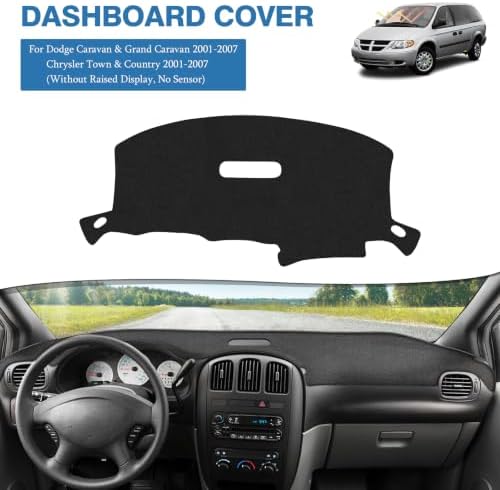 FIILINES Dash Cover for 2001-2007 Dodge Caravan & Grand Caravan/Chrysler Town & - Image 2