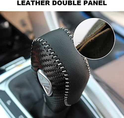 EATAKWARD PU Carbon Fiber Automobile Gear Shift Knob Cover Fit - Image 3