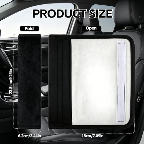 2 Pack Soft Car Seat Belt Pads, Universal Seat Belt Cover Cushion Shoulder - Image 7
