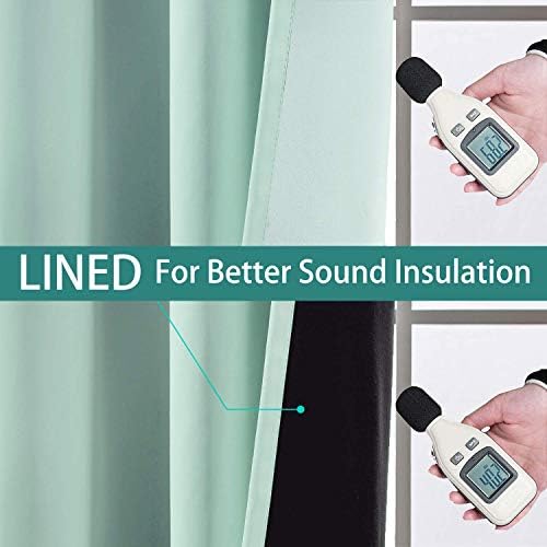 Yakamok Aqua 100% Blackout Patio Door Curtain Panels W100 x L84, 1 Panel - Image 4