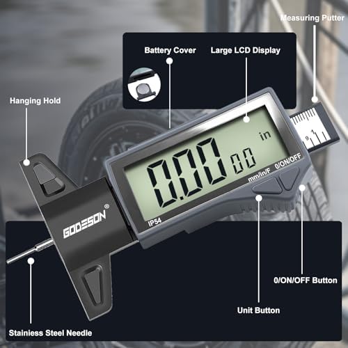 GODESON Digital Tire Tread Depth Gauge - Image 2