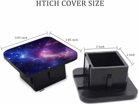 Galaxy Space Trailer Hitch Plug Cover Cosmic Star Field Universe Outer Space - Image 2