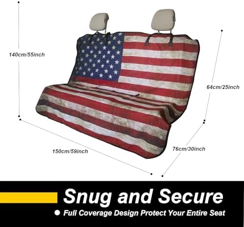 Back Seat Cover for Car Trucks Van SUV Jeep, Waterproof Rear Bench Towel Seat - Image 4