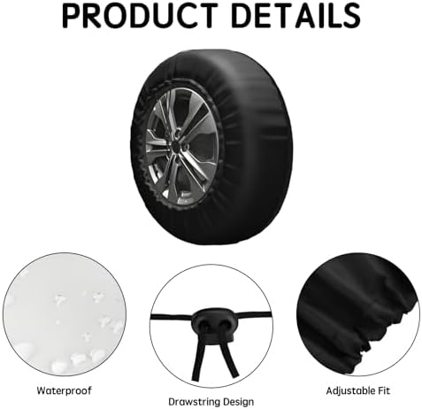 American Flag Spare Tire Cover Bigfoot Hiking Wheel Covers 17 Inch - Image 4