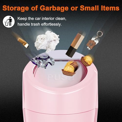 Car Trash Can, Leakproof Mini Car Garbage Can Cup Holder - Image 4