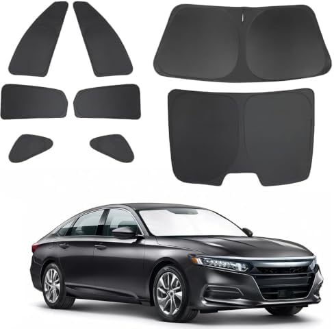 8PCS Window Shades for 2018-2022 Honda Accord Sedan Accessories Foldable by LHFLIVE