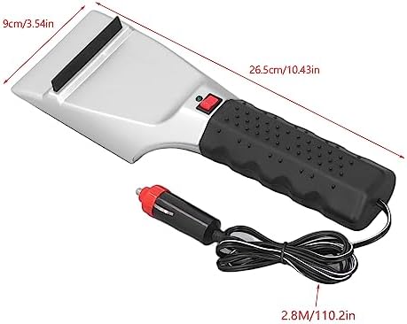 Car Window Snow Scraper, 12V Auto Heated Snow Shovel Electric Ice Scrapers - Image 2