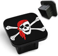 Pirate Skull Hitch Receiver Cover 2" Red Bandanna Crossed Bones Skeleton by Unknown