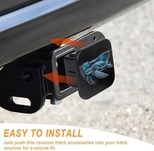Funny Sea Turtle Tow Hitch Covers Heavy Duty Rubber Trailer Hitch Cover 2" - Image 4