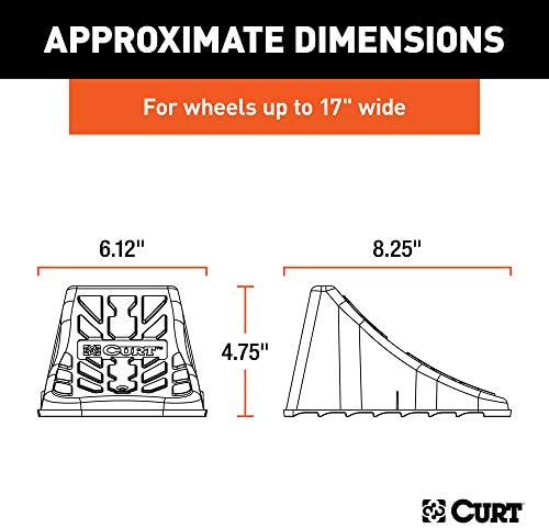 CURT 22800 Black Plastic Wheel Chocks - Image 2