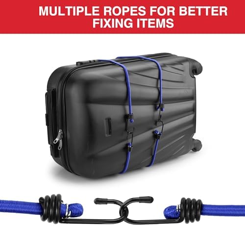 WORKPRO 24" Bungee Cords with Hooks, 4 Pack Heavy Duty Outdoor Bungee Strap - Image 4