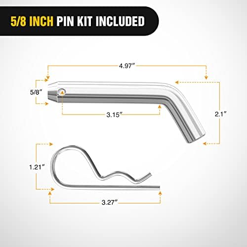 Nilight ATV UTV Trailer Hitch 3-in-1 Fits 1-1/4" Receiver - Image 2