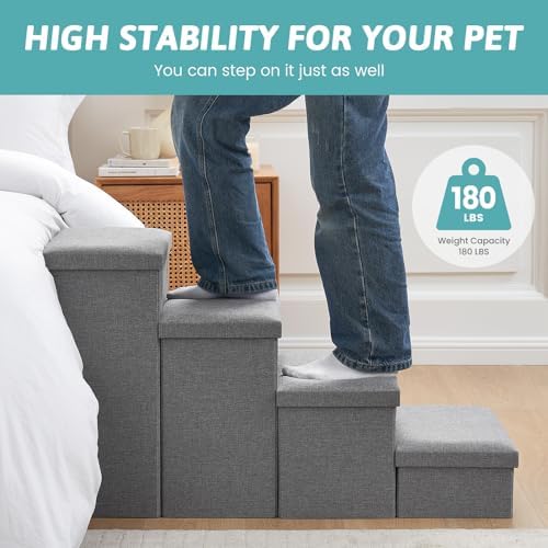 COZY KISS Dog Stairs with Storage - Image 4
