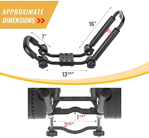 Double Folding J-Bar Rack for Kayak Carrier Canoe Boat Paddle Board Surfboard - Image 2
