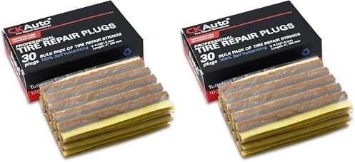 CKAuto 30pcs 4" Brown Tire Repair Strings, Automotive Tool Tire Repair Plugs by CKAuto