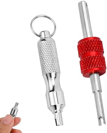 Penitue 2pcs Valve Core Removal Tool Keychains, Dual & Single Head Tire Stem by Unknown