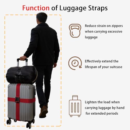 Polyhedron Luggage Straps for Suitcases Heavy Duty Adjustable - Image 6