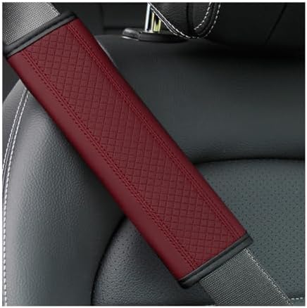 Osilly 2PCS Fiber Leather Seat Belt Shoulder Pads, Wine Red by Osilly