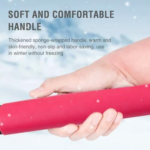 42" Car Snow Brush & Ice Scraper Red Snow Brush - Image 5