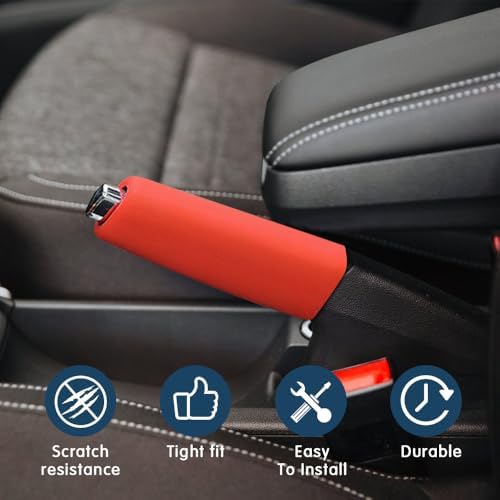 Car Handbrake Cover Gear Shift Knob Cover, Auto Comfortable Grip Silicone - Image 7