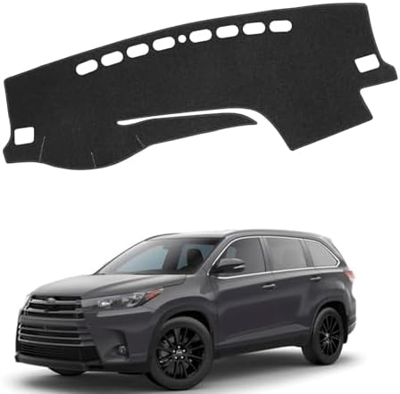 Dashboard Mat Cover for Toyota Highlander 2014 2015 2016 2017 2018 2019 Nonslip by BOLTRY
