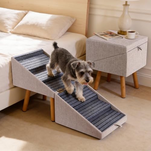 Dog Ramp for Bed Foldable Pet Stairs for High Beds 21.06" H - Image 7