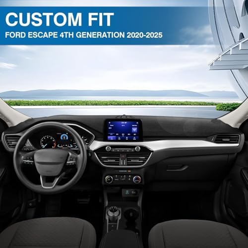 KUST Black Dash Cover for 2020-2025 2026 Ford Escape Left Hand Driving - Image 3