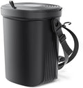 Waretary Car Trash Can with Lid, Leakproof Silicone, 2 Gallon by Createabetterlifeforyou
