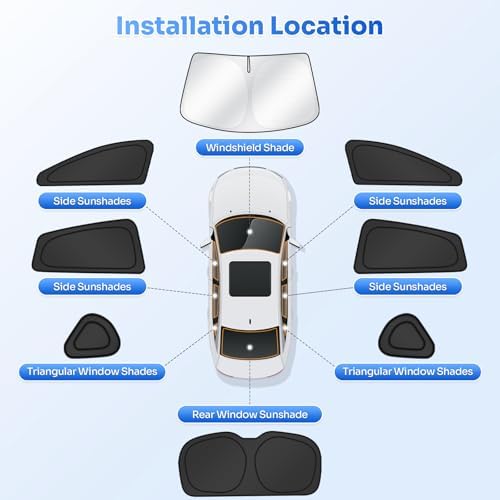 Canvcle Window Shades for 2018-2023 Subaru Crosstrek Accessories Windshield Sun - Image 5