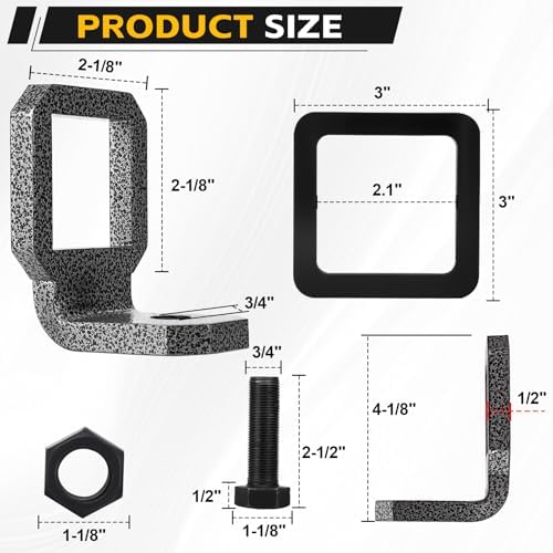 2" Anti Rattle Hitch Clamp, Heavy Duty Steel Stabilizer & Tightener - Image 2