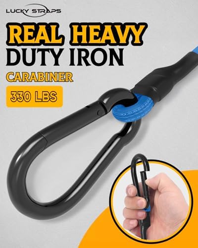 8 Pack 48" Carabiner Bungee Cords Heavy Duty Outdoor, 190 Lb Break Strength - Image 3