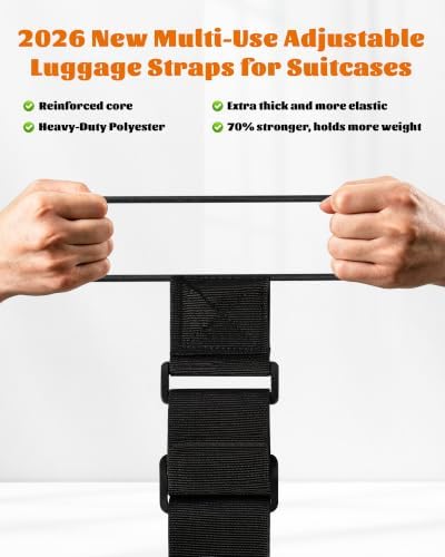 4-Pack Strong Adjustable Luggage Connector Straps - Image 4