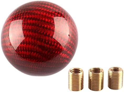 Round Ball Shift Knob 5 6 Speed Carbon Fiber Gear Shifter Knob by YIUIY