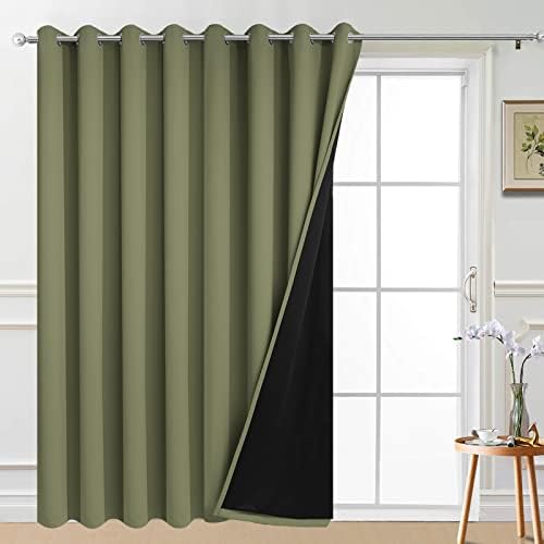 Yakamok Sage 100% Blackout Patio Door Curtain Panels W100 x L96, 1 Panel by Yakamok