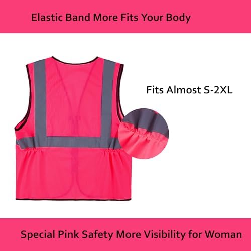Pink Safety Vests 10 Pack - Image 3