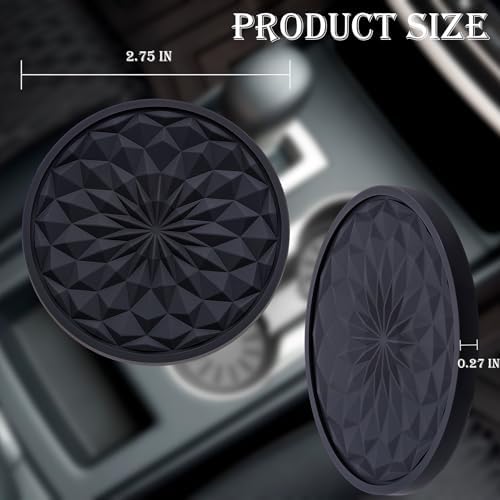 4 Pack Silicone Car Cup Holder Coaster – 2.75 Inch Non-Slip Drink Mat, - Image 2