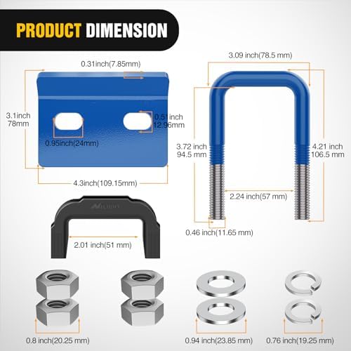 Nilight Trailer Hitch Tightener Anti-Rattle Blue - Image 2