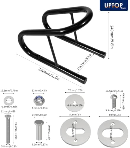 Motorcycle Wheel Chock Stand Kit 5.5" Steel Black 2-Piece - Image 2