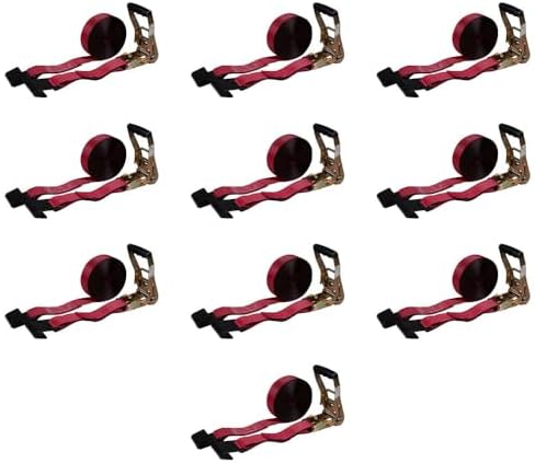 Ratchet Tie-Down Straps with Flat Hooks, 000 Lbs Breaking Strength | TieDown by MyteeProducts