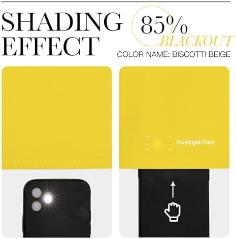 NICETOWN Bright Yellow Room Darkening Curtains - Image 5